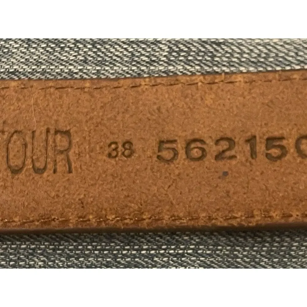 PGA Tour Men's‎ Brown Leather Belt Sz 38 Silver Golf Logo B21